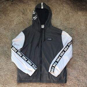 Pink Victoria’s Secret Grey White Jacket M/L New